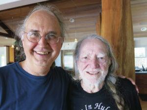 ANNIE NELSON PHOTO COURTESY JON WOODHOUSE
                                Author Jon Woodhouse, left, is pictured with music legend Willie Nelson.
