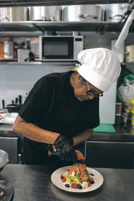 NEW YORK TIMES
                                A cook puts the finishing touches on a dish at the Costa Dorada restaurant.