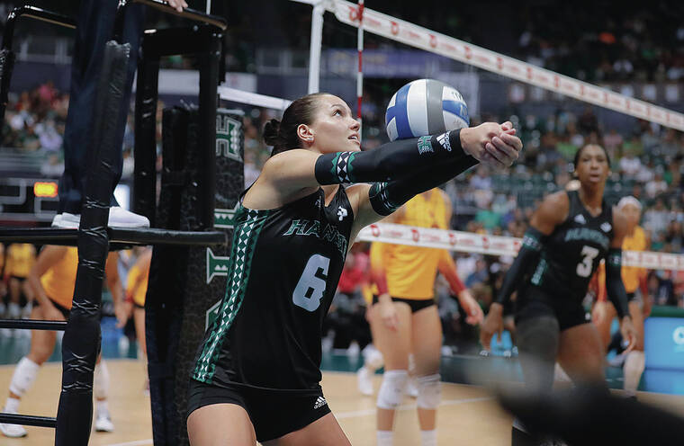 JAMM AQUINO/JAQUINO@STARADVERTISER.COM
                                Hawaii outside hitter Riley Wagoner has been using more finesse than power lately.