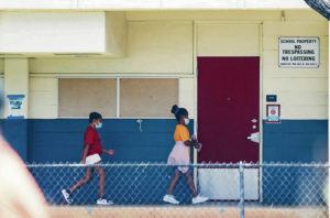JAMM AQUINO/JAQUINO@STARADVERTISER.COM
                                Students walk the halls at Queen Kaahumanu Elementary School in Honolulu.