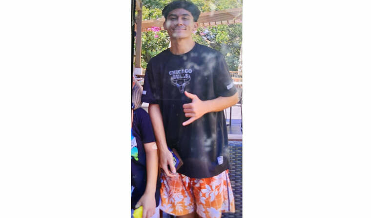COURTESY COUNTY OF KAUAI The Kauai Police Department has identified the missing swimmer as Jaren Asalele, 19.