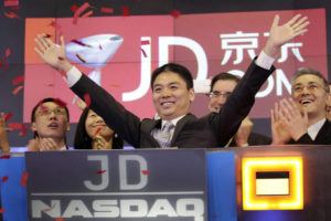 ASSOCIATED PRESS / 2014
                                Liu Qiangdong, also known as Richard Liu, CEO of JD.com, raises his arms to celebrate the IPO for his company at the Nasdaq MarketSite, in New York. Liu has agreed to settle a lawsuit from a former University of Minnesota student who alleges he raped her after a night of dinner and drinks in 2018 according to a statement released.