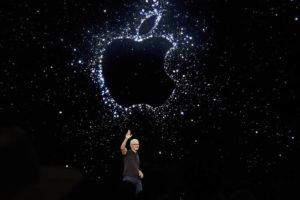 ASSOCIATED PRESS
                                Apple CEO Tim Cook speaks at an Apple event on the campus of Apple’s headquarters in Cupertino, Calif., on Sept. 7. very day, 20,000 singers and songwriters release music on the service.