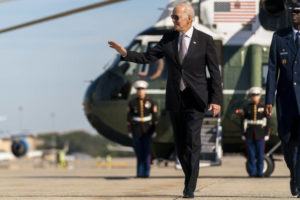 ASSOCIATED PRESS
                                President Joe Biden boards Air Force One at Andrews Air Force Base, Md., today, to travel to Poughkeepsie, N.Y.