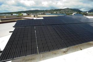 STAR-ADVERTISER
                                Photovoltaic array on top of Banyan Street Manor.