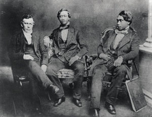 HAWAII STATE ARCHIVES
                                Gerrit Judd, left, escorted the teenage princes, Alexander Liholiho, center, and his brother, Lot Kapuaiwa, on a trip to Europe and the United States in 1849-50. Stopping in Cuba on their return, Judd brought the first royal palm seeds with him to Hawaii.