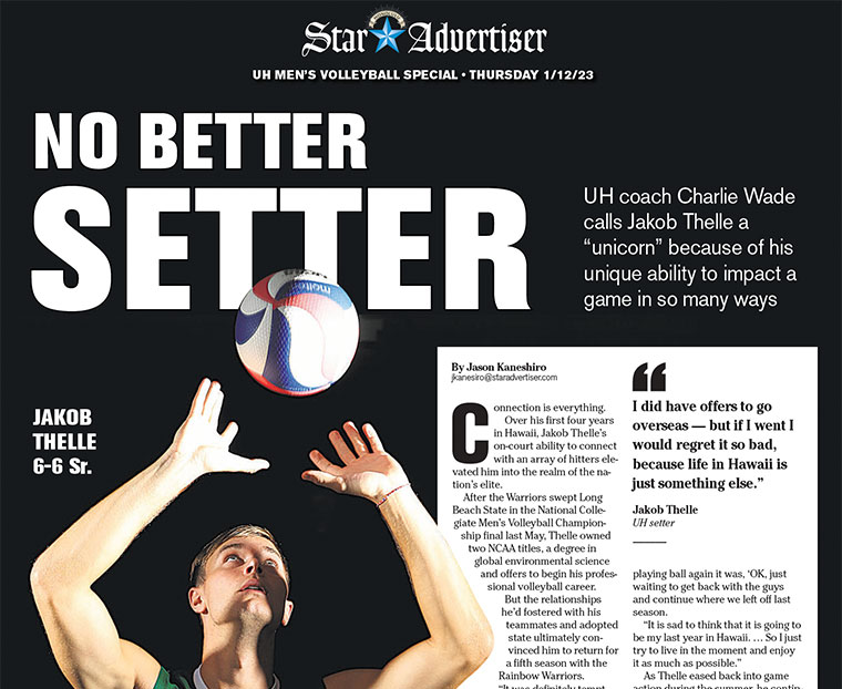 UH Men's Volleyball Special Honolulu StarAdvertiser