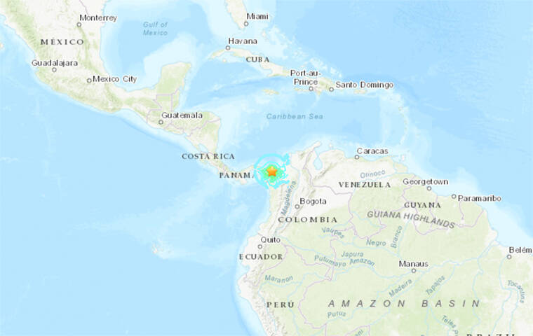 The strong earthquake off Panama poses no danger of a tsunami for Hawaii