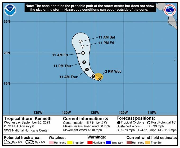 Tropical Storm maintains strength in East Pacific Honolulu