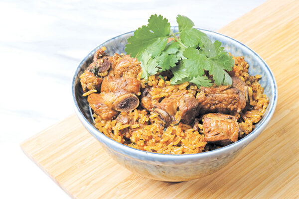 A flavorful meat-filled rice