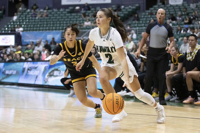 Hawaii holds off Cal Poly to move into first-place tie in Big West - Honolulu Star-Advertiser