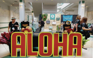 CINDY ELLEN RUSSELL / CRUSSELL@STARADVERTISER.COM
                                Those who visited the Council for Native Hawaiian Advancement’s Pop-Up Makeke marketplace booth were greeted with a big aloha sign. The organization showcases, promotes and sells locally made products. The fourth annual Hawai‘i Hotel & Restaurant Show began Wedneday at the Neal Blaisdell Center Exhibition Hall with 300 exhibitor booths.