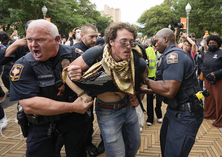 Police tangle with Texas and California students amid Gaza protests