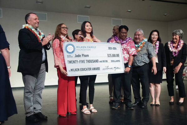 Kawananakoa Middle School teacher receives $25,000 Milken Educator Award