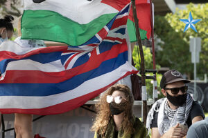 Supporters rally for Palestine at University of Hawaii