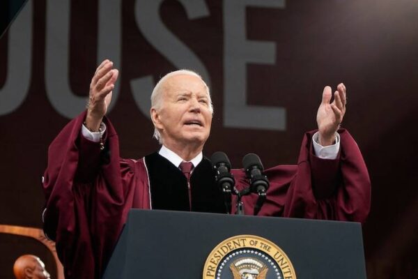 Biden reaches out to Morehouse grads on Gaza to muted applause