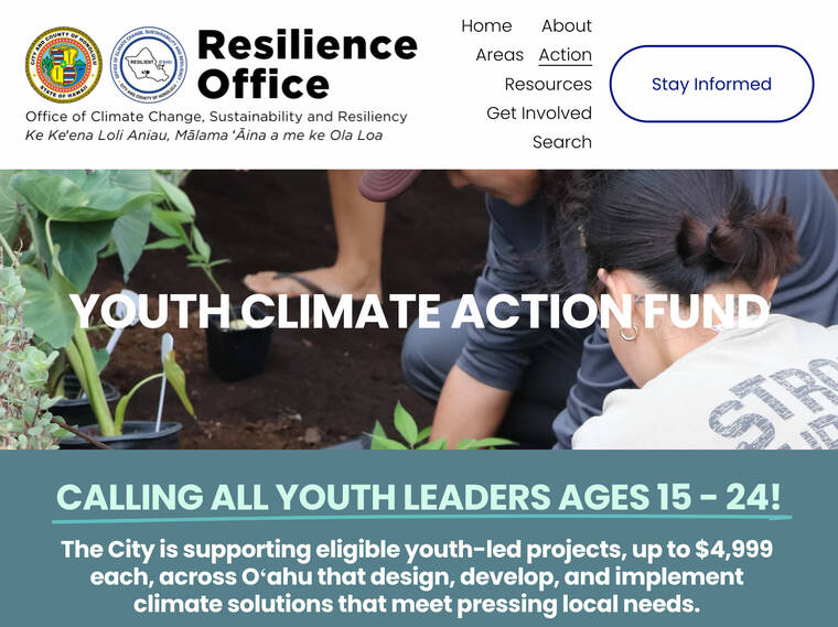 Off the news: Funds available for youth climate projects