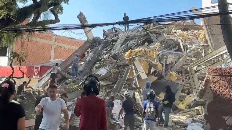 Colombia earthquake kills at least 22 as buildings collapse